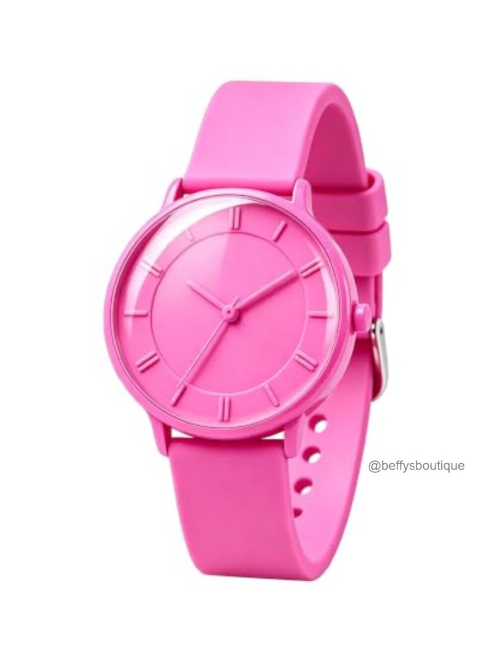 38mm Women's Watch Silicone Strap Japan Quartz Easy Reader 3 ATM